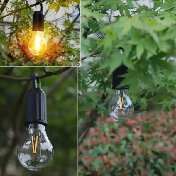 LED Tent Light 400mAh 100LM Camping Atmosphere Light Type C USB Rechargeable Waterproof with Hook Modes Outdoor Lighting
