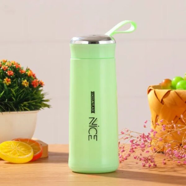 Nice Glass Water Bottles Natural BPA Free Eco Friendly Reusable Refillable Water Glass Water Bottles Wide Mouth Liquid Storage Leak Proof Caps Perfect For Travel and Storing Beverages Juice Smoothies Tea 450ml Multicolor